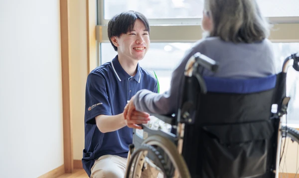介護士と利用者